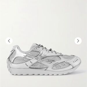 Brand New Bottega Veneta Silver Mesh Athletic Sneaker